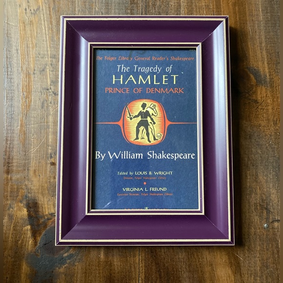 Hamlet Framed Vintage 1958 Book Cover Art - The Tragedy of Hamlet - Picture 1 of 11